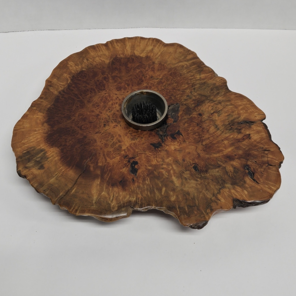 Vintage Hanging Redwood Burl Ikebana Vase 11"X10"X1 5/8"H